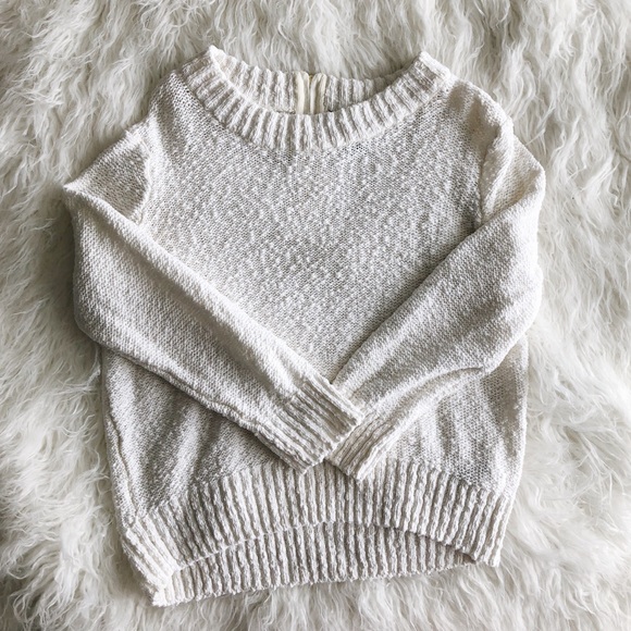 H&M Sweaters - H&M White Quarter Sleeve Sweater